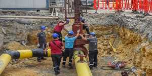 Başakşehir-Kayaşehir Metro Hattı Onurkent İstasyonu “Doğal Gaz Hattı Deplase” çalışmaları tamamlandı..